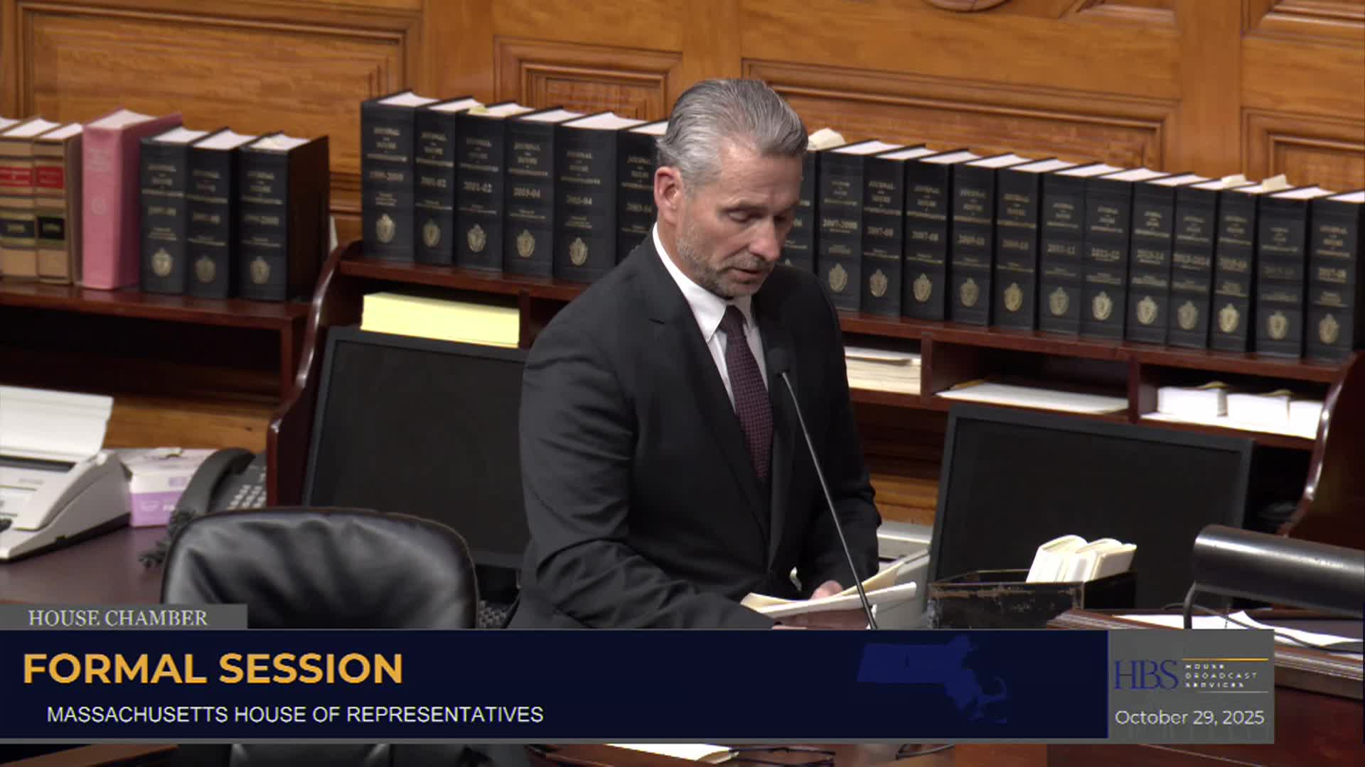 Thumbnail image for Massachusetts House of Representatives Formal Session from 10/29/25