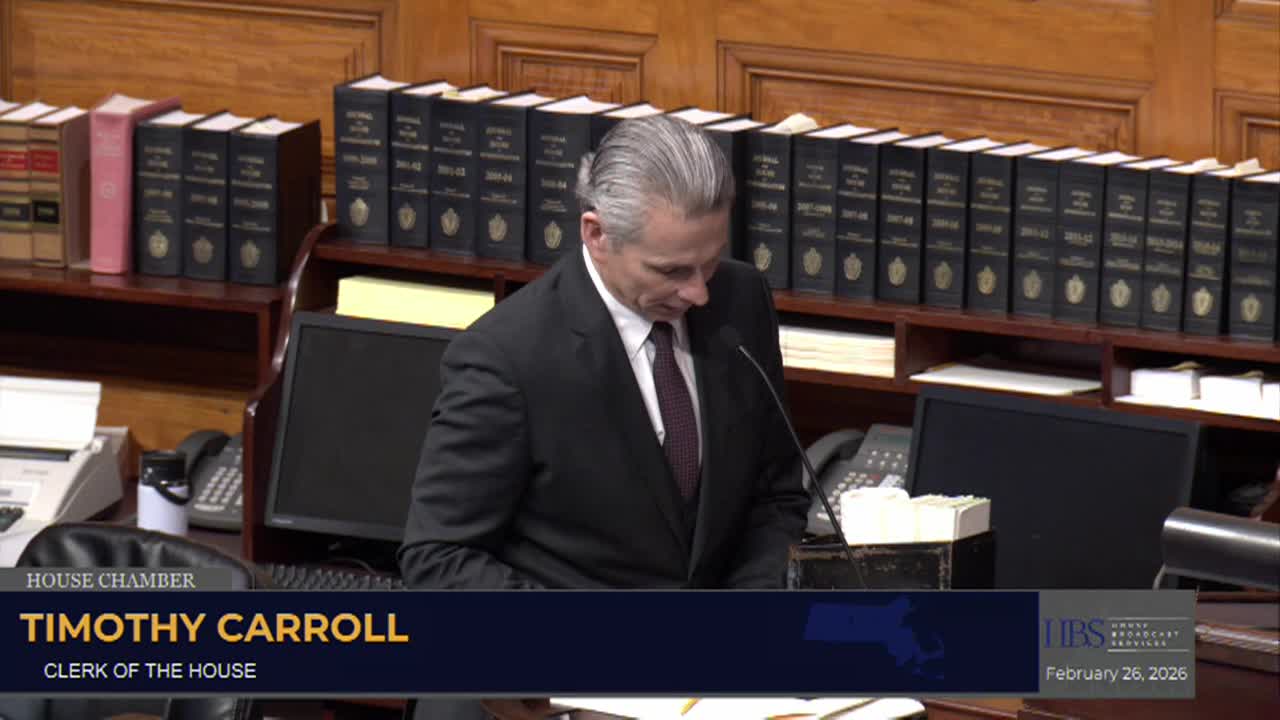 Thumbnail image for MA House of Representatives Formal Session from February 26, 2026