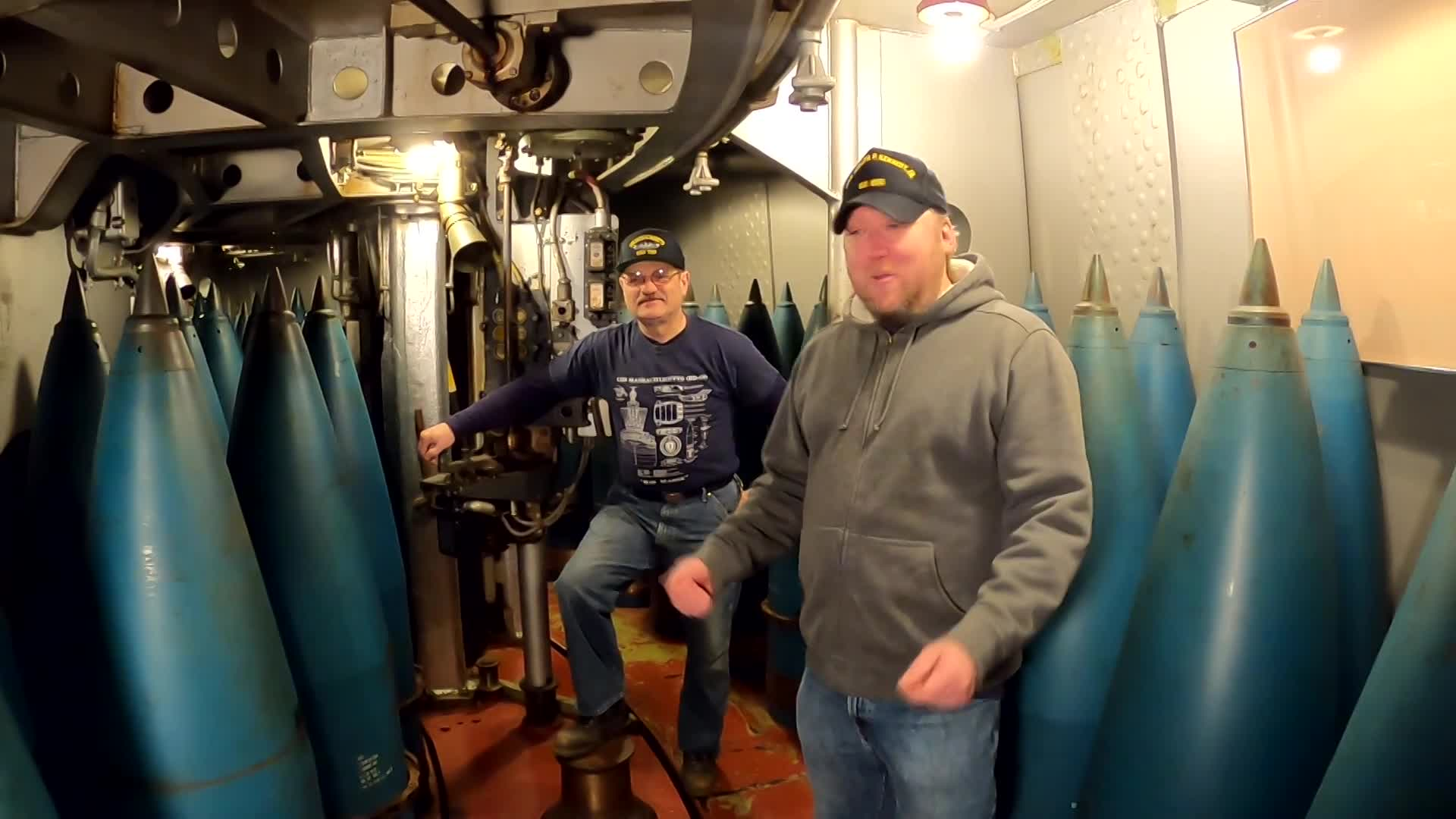 Thumbnail image for Battleship Cove - Inside the History - Projectile stowage - USS Massachusetts BB-59 Part I